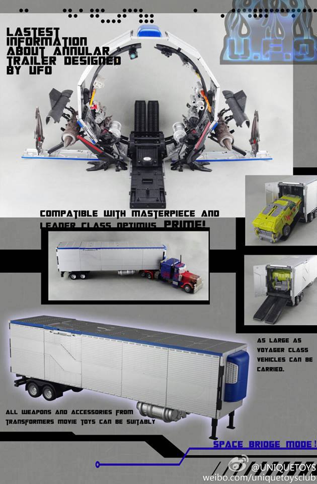 トランスフォーマー UFO ANNULAR TRAILER Color Images of UFO Annular Trailer and Weapon Rack DOTM